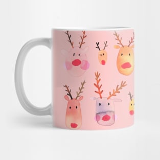 Cute Santa Claus Winter Reindeers Mug
